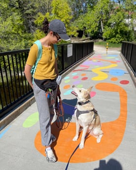 Emily and her dog, Nova